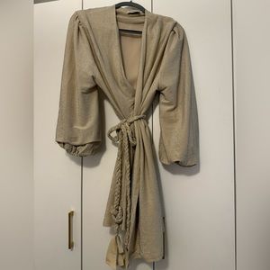 Champagne Aura Wrap Dress